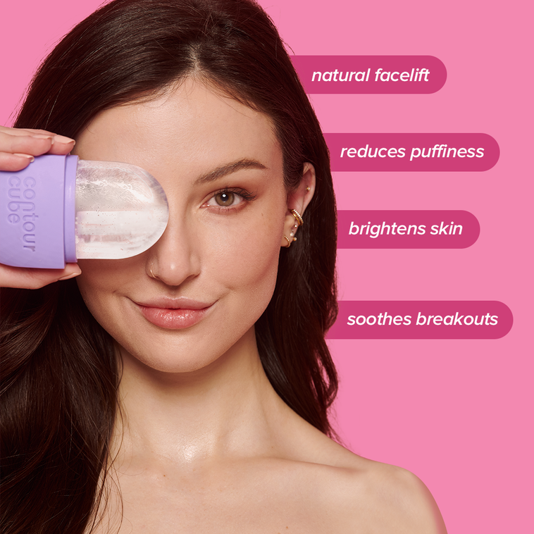 Skin Icing Tool | Contour Cube® Facial Tool - Pink, Violet, Black 