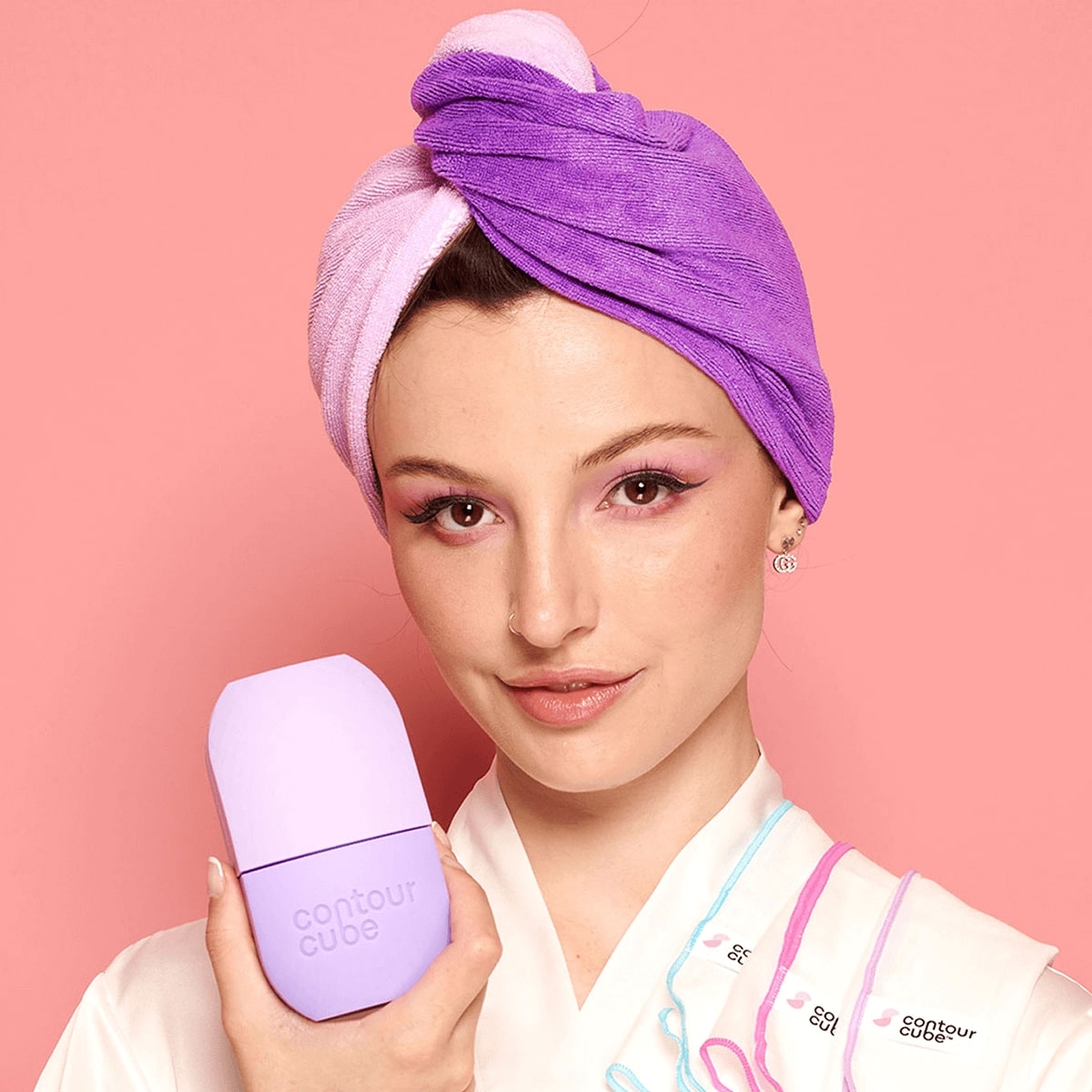 Violet Microfibre Head Towel